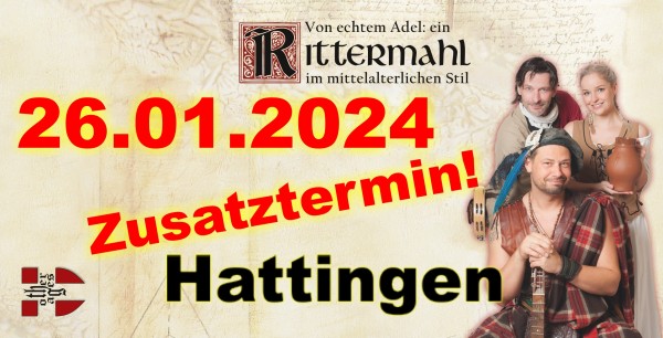 Rittermahl: Ein Abend bei Hofe - 26.01.24 in Hattingen (Wasserburg Haus Kemnade) - Zusatztermin