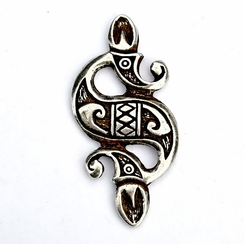 Amulett "Seepferdchen", keltisch, Zamak